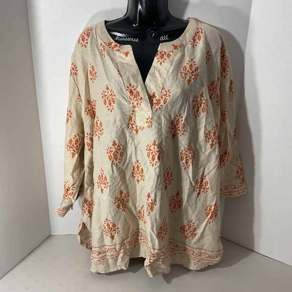 Tahari Linen Top Size 2X New with Tags - Picture 6 of 6